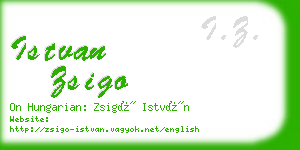 istvan zsigo business card